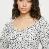 Dorothy Perkins Ivory Animal Print Tie Back Top