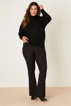 Dorothy Perkins Curve Black Flare Trousers