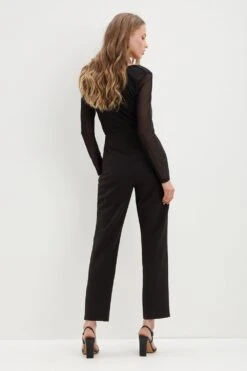 Dorothy Perkins Tall Black Split Hem Trousers -Clozurely Sales Store bqq03668 black xl 2