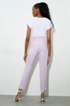 Dorothy Perkins Tall High Waisted Slim Leg Trouser 6 Dorothy Perkins Tall High Waisted Slim Leg Trouser -Clozurely Sales Store bqq04084 lilac xl 2