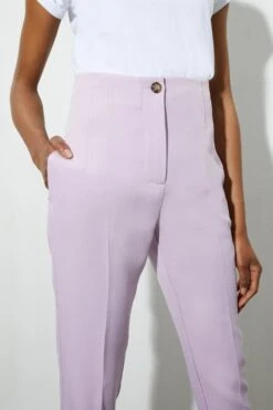 Dorothy Perkins Tall High Waisted Slim Leg Trouser 7 Dorothy Perkins Tall High Waisted Slim Leg Trouser -Clozurely Sales Store bqq04084 lilac xl 3