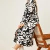 Dorothy Perkins Mono Print Midi Shirt Dress