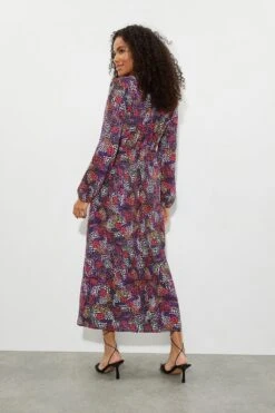 Dorothy Perkins Multi Spot Twist Front Midi Dress 7 Dorothy Perkins Multi Spot Twist Front Midi Dress -Clozurely Sales Store bqq07121 multi xl 2