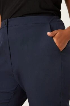 Dorothy Perkins Curve Navy Elastic Back Ankle Grazer -Clozurely Sales Store bqq07962 navy xl 3