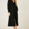 Dorothy Perkins Black Twist Front Midi Dress