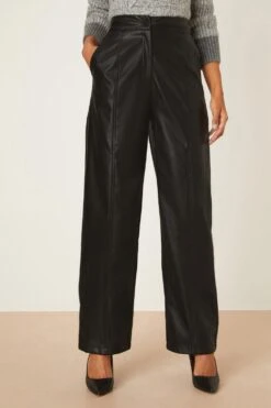 Dorothy Perkins Faux Leather Wide Leg Trouser