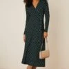 Dorothy Perkins Spot Tie Waist Midi Dress
