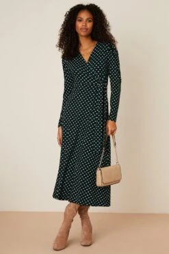 Dorothy Perkins Spot Tie Waist Midi Dress