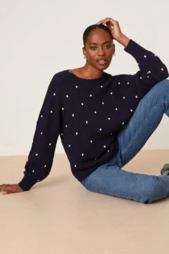 Dorothy Perkins Tall Spot Knitted Jumper