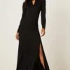 Dorothy Perkins Black Keyhole Midi Dress