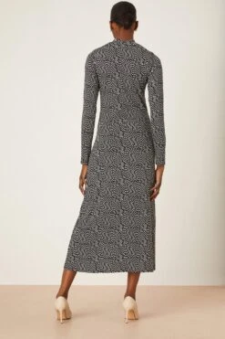 Dorothy Perkins Tall Mono Long Sleeve Roll Neck Midi Dress -Clozurely Sales Store bqq08487 mono xl 2
