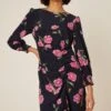 Dorothy Perkins Pink Floral Ruched Midi Dress