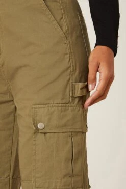 Dorothy Perkins Cargo Detail High Waist Trouser -Clozurely Sales Store bqq08834 khaki xl 3
