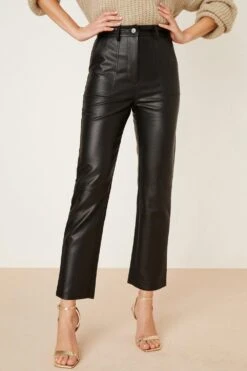 Dorothy Perkins Faux Leather Panel Detail Trouser