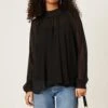 Dorothy Perkins Black Chiffon Tie Back Blouse