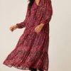 Dorothy Perkins Paisley Print Long Sleeve Chiffon Smock Midi Dress
