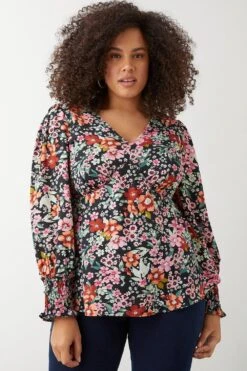 Dorothy Perkins Curve Floral Empire Blouse