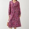 Dorothy Perkins Petite Pink Ditsy Shirred Waist Midi Dress