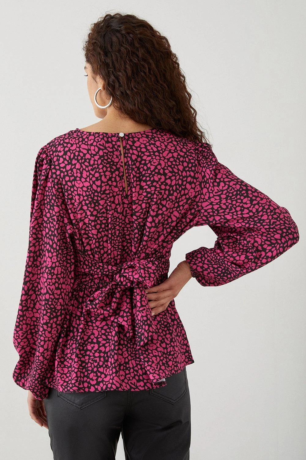 Dorothy Perkins Tall Pink Animal Tea Blouse 3 Dorothy Perkins Tall Pink Animal Tea Blouse - Image 3