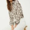Dorothy Perkins Khaki Animal Longline Shirt