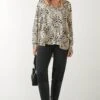 Dorothy Perkins Animal Collarless Shirt