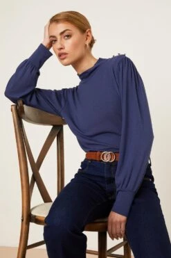 Dorothy Perkins Button Detail Long Sleeve Top