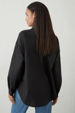 Dorothy Perkins Poplin Shirt -Clozurely Sales Store bqq09534 black xl 2