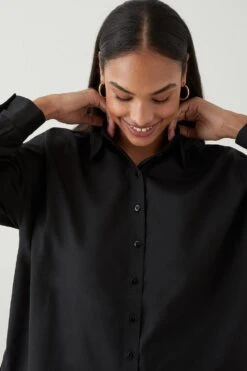 Dorothy Perkins Poplin Shirt -Clozurely Sales Store bqq09534 black xl 3