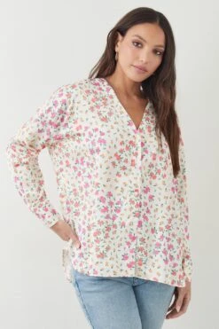 Dorothy Perkins Ditsy Collarless Shirt