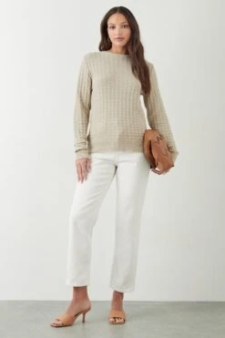 Dorothy Perkins Tall Stitch Detail Puff Sleeve Jumper