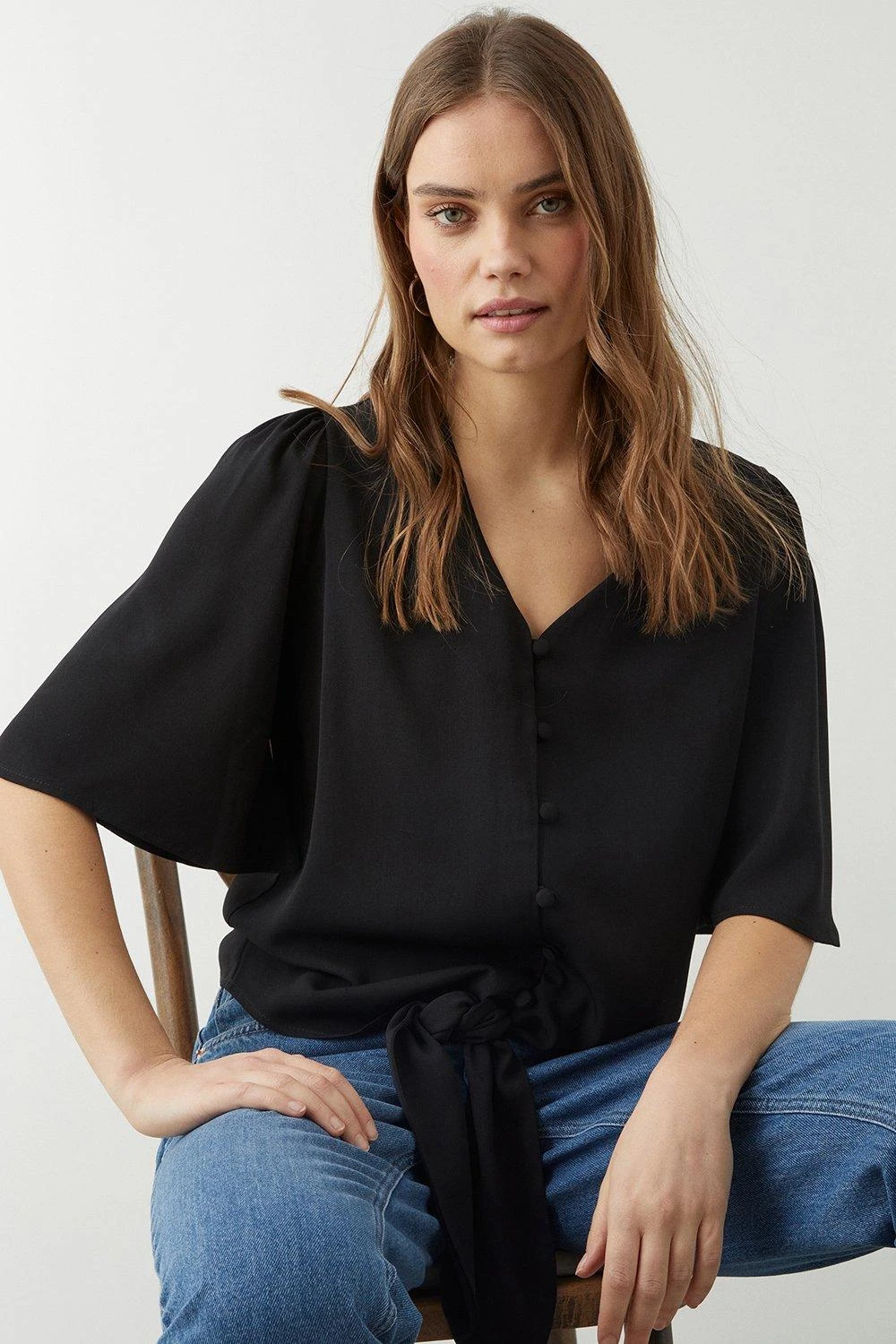 Dorothy Perkins Tie Front Shirt 2 Dorothy Perkins Tie Front Shirt - Image 2