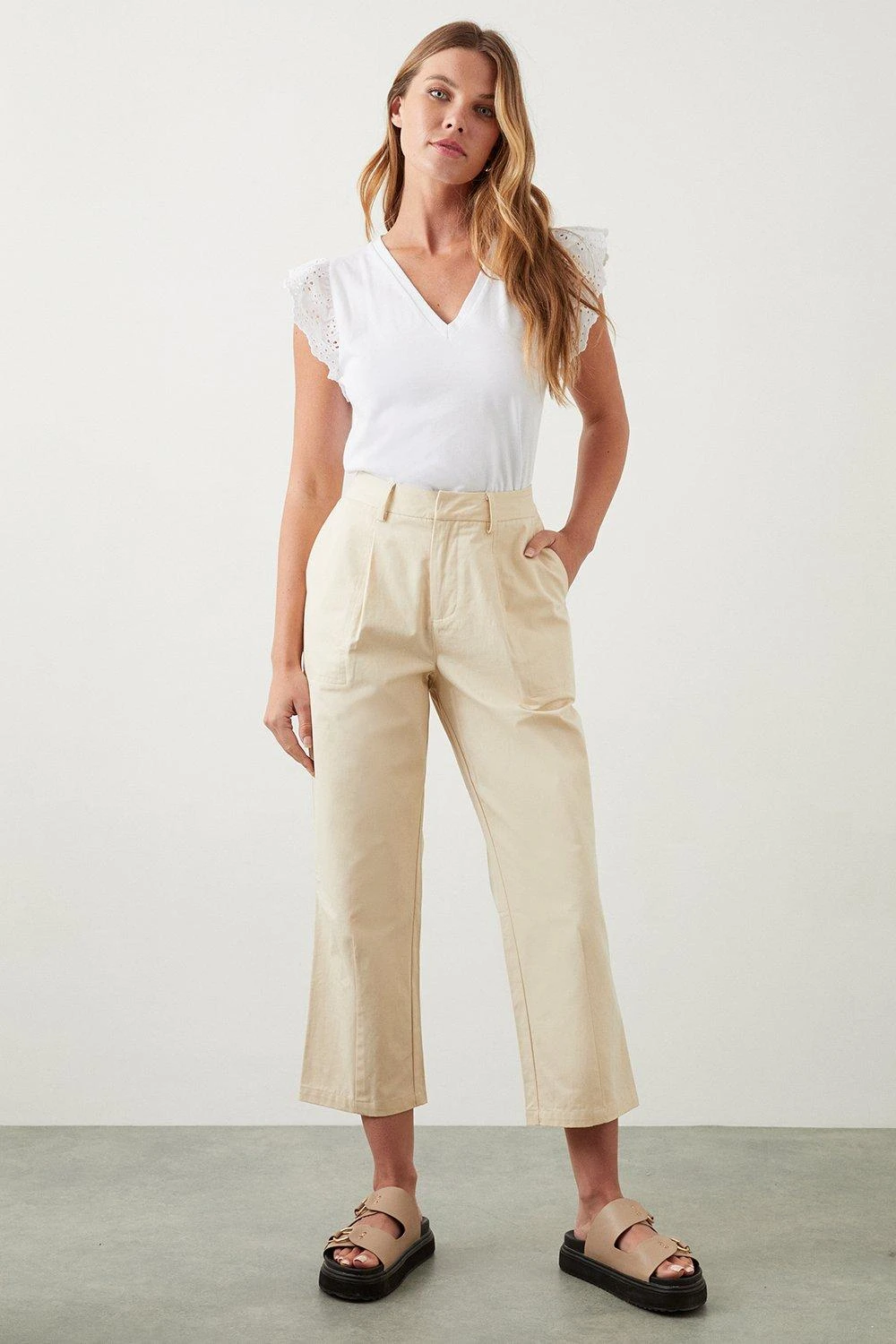 Dorothy Perkins Cotton Crop Trousers 1 Dorothy Perkins Cotton Crop Trousers