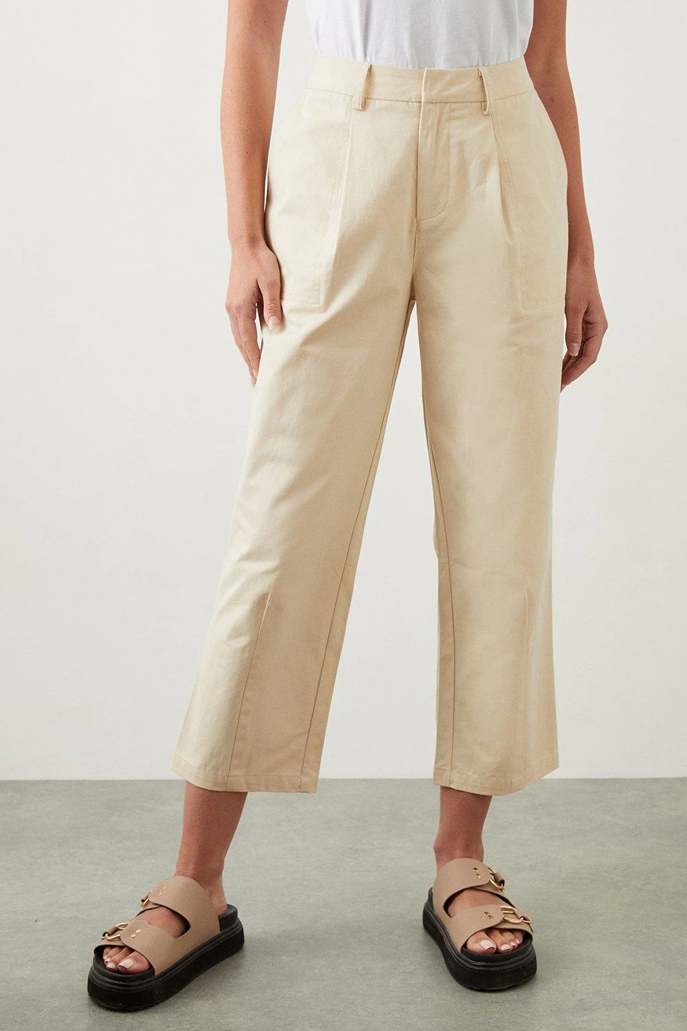 Dorothy Perkins Cotton Crop Trousers 2 Dorothy Perkins Cotton Crop Trousers - Image 2