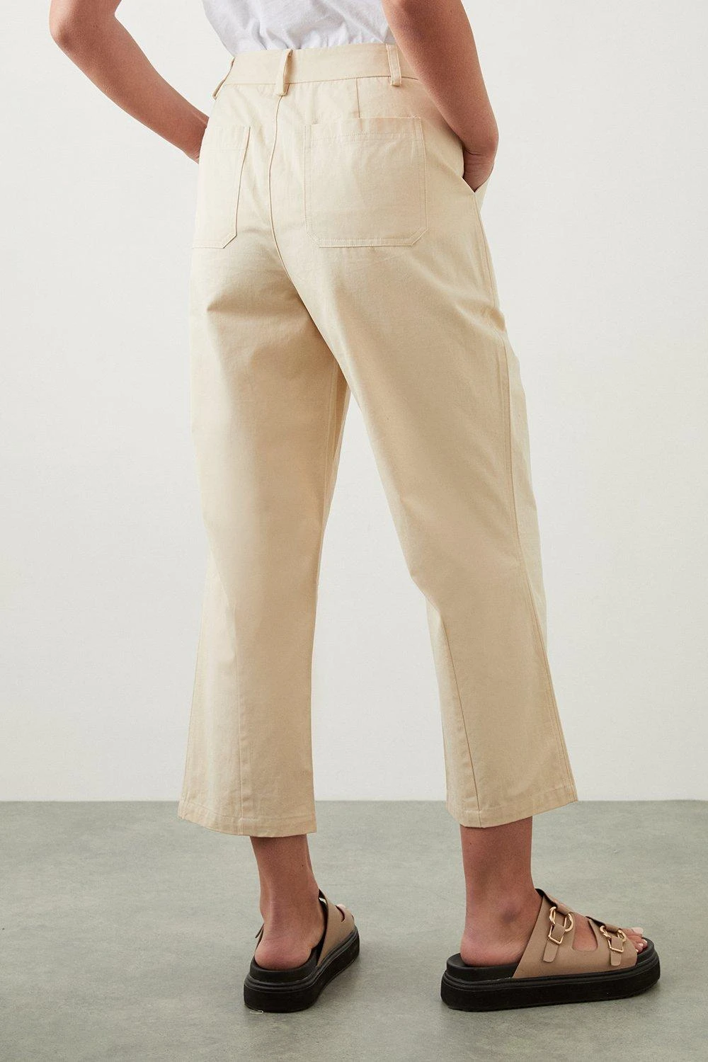Dorothy Perkins Cotton Crop Trousers 3 Dorothy Perkins Cotton Crop Trousers - Image 3