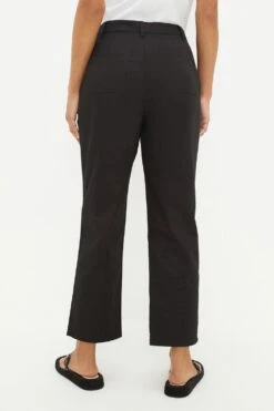 Dorothy Perkins Tall Cotton Crop Trousers -Clozurely Sales Store bqq10104 black xl 2