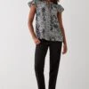 Dorothy Perkins Tall Scarf Print Tie Neck Shell Top