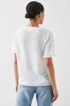 Dorothy Perkins Ivory Frill Sleeve Shirt -Clozurely Sales Store bqq10426 ivory xl 2