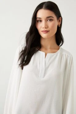Dorothy Perkins Seam Detail Overhead Shirt -Clozurely Sales Store bqq10439 ivory xl 3