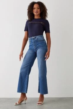 Dorothy Perkins Tall Lace Insert T-Shirt