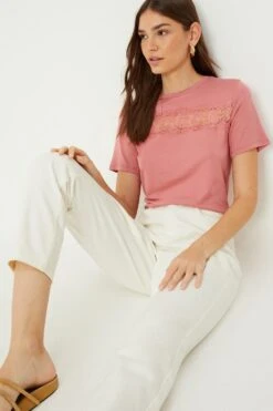 Dorothy Perkins Lace Insert T-Shirt