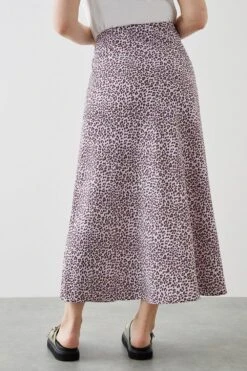 Dorothy Perkins Curve Purple Animal Midi Skirt -Clozurely Sales Store bqq10638 purple xl 2