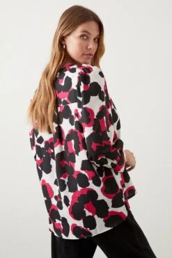 Dorothy Perkins Pink Animal Overhead Shirt -Clozurely Sales Store bqq10670 multi xl 2