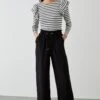 Dorothy Perkins Washed Twill Wide Leg Trousers