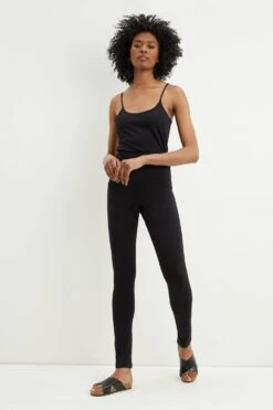 Dorothy Perkins Tall Basic Black 2 Pack Leggings