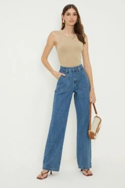 Dorothy Perkins Tall Straight Leg Patch Pocket Jeans