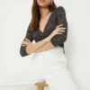 Dorothy Perkins Spot Wrap Top