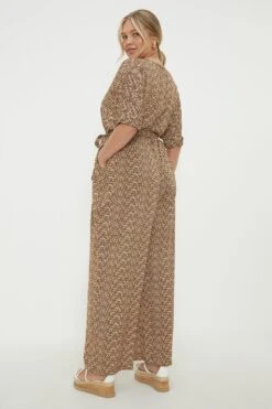 Dorothy Perkins Curve Mono Wrap Jumpsuit -Clozurely Sales Store bqq11621 mono xl 2