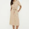 Dorothy Perkins Twill Tie Waist Midi Dress
