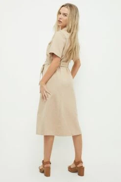 Dorothy Perkins Petite Button Down Denim Shirt Dress -Clozurely Sales Store bqq11727 ecru xl 2