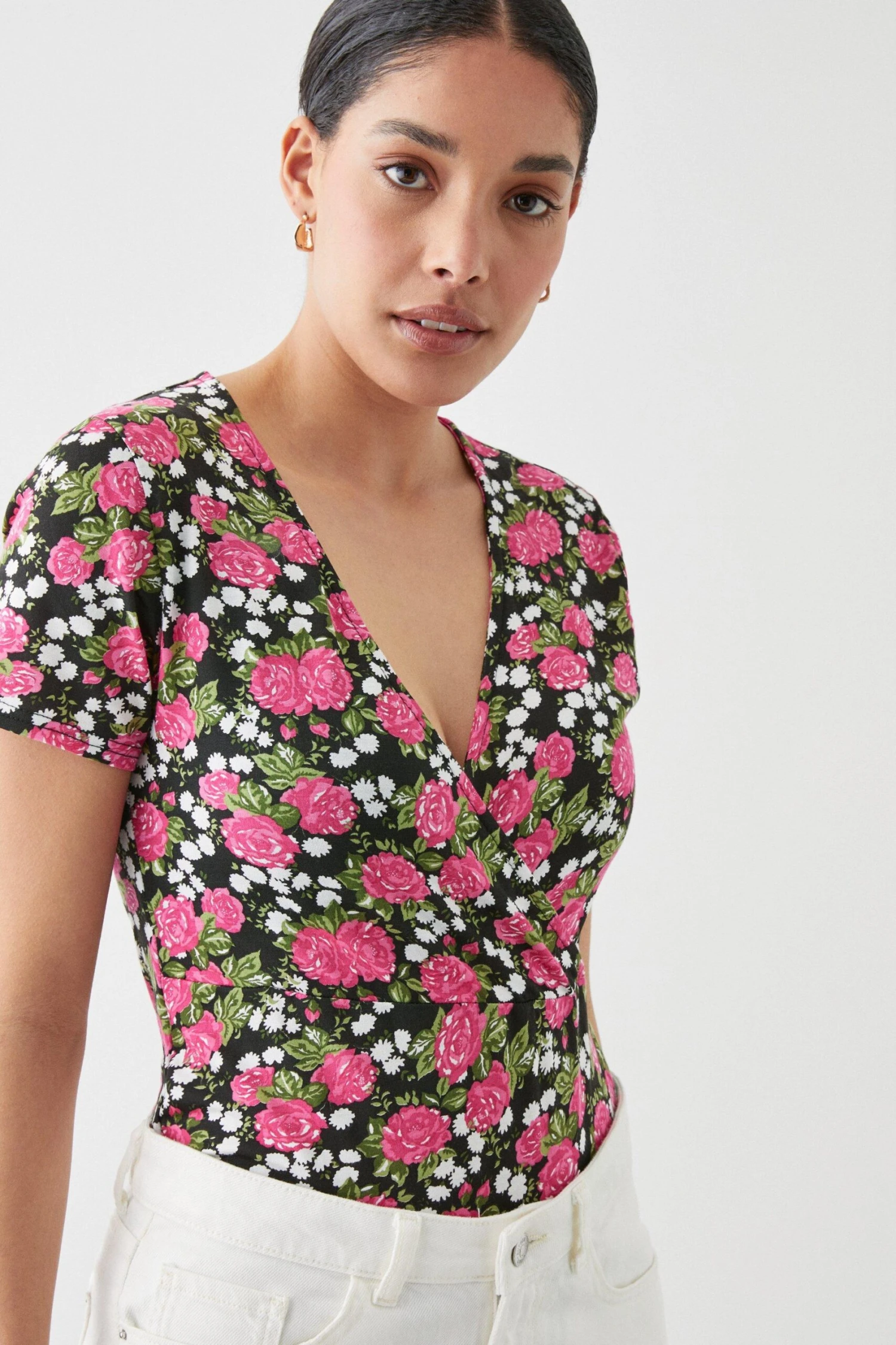 Dorothy Perkins Printed Wrap Body Suit 2 Dorothy Perkins Printed Wrap Body Suit - Image 2